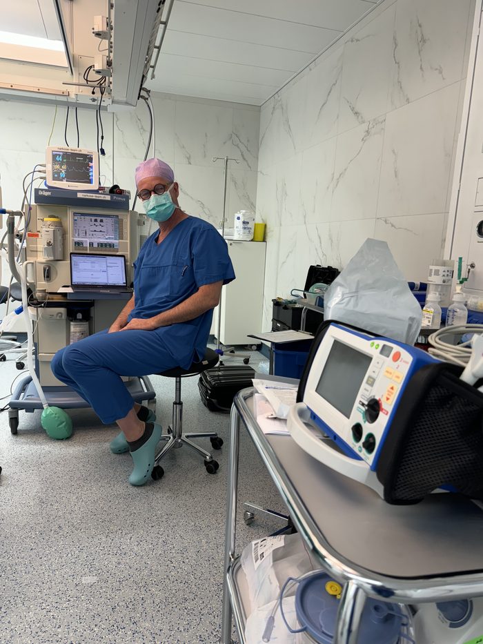 Anaesthetist in the operating room